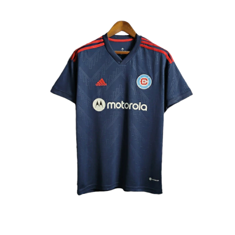 Camisa Chicago FC I 22/23 - Torcedor Adidas Masculina - Azul com detalhes em vermelho