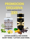 Lattafa Badee al oud honor glory 100ML + Lattafa Asad 100ML DE REGALO ;IMPORTADOS