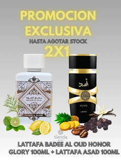 Lattafa Badee al oud honor glory 100ML + Lattafa Asad 100ML DE REGALO ;IMPORTADOS