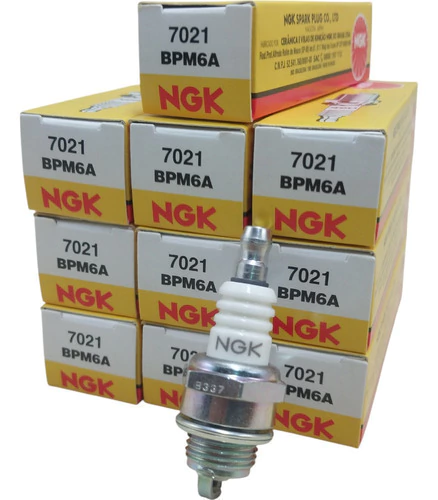 Caixa com 10x Vela de Ignição NGK BPM6A para Motosserras e Roçadeiras - comprar online