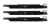 Kit 3x Faca Lâmina Corte Trator Giro Zero Snapper S200xt - Roma Peças e Equipamentos