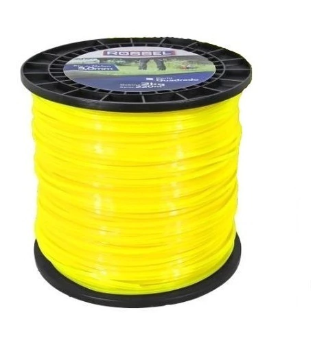 Bobina Rolo Fio Corte Nylon Roçadeira 3mm 2kg 220m Quadrado