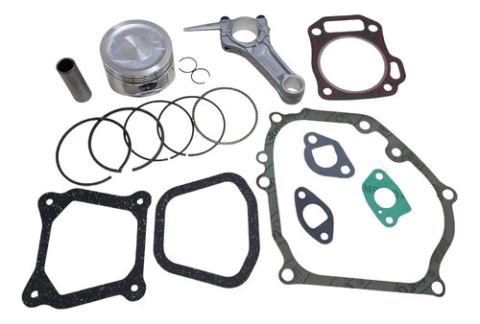 Kit Pistão 68mm com anéis + Biela + Jogo de Juntas para Motor 6,5 HP a Gasolina / Gerador 2800w