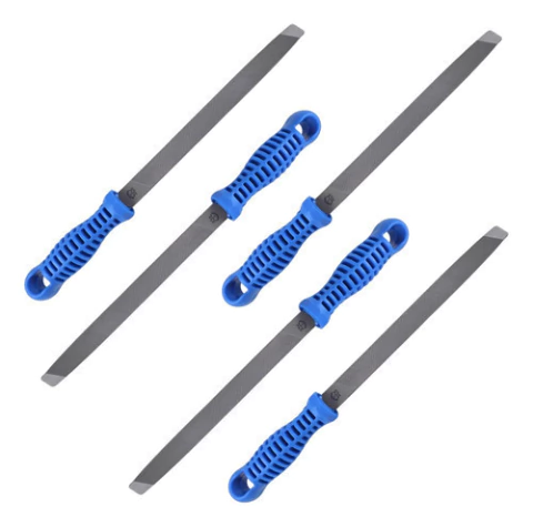 Kit com 5 Limas Chata 8 Polegadas com Cabo Ergonômico - Pferd Cavalinho
