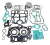 KIT 2X PISTÃO STANDARD COM ANÉIS PINO E TRAVAS + JOGO DE JUNTAS PARA MOTOR DE POPA YAMAHA F20 20HP 4 TEMPOS - comprar online