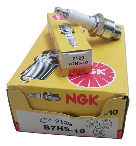 10 Vela Ignição Ngk B7hs-10 Motor Popa Yamaha Suzuki Mariner