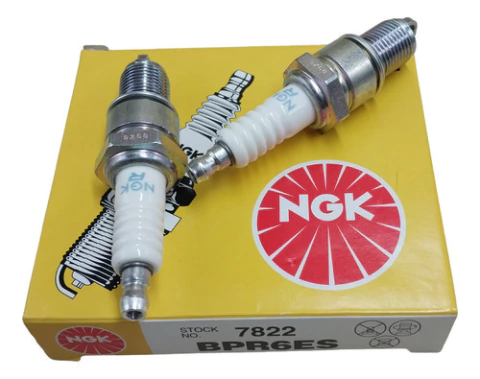 2x Vela De Ignição BPR6ES Ngk para Motobomba Gerador Motor de 4HP a 16HP