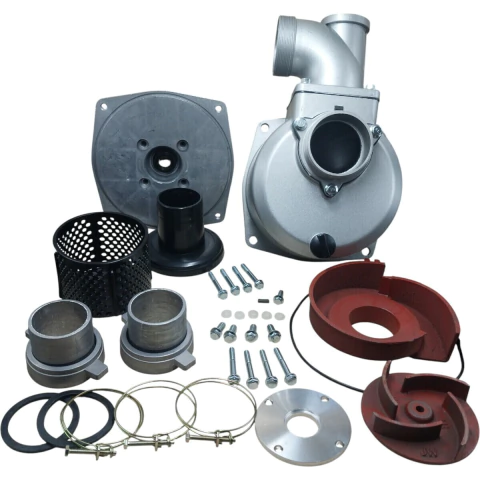 Bomba Autoescorvante Avulsa em Alumínio 3" para Motor Diesel 7CV com eixo chavetado de 19,05mm