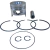 Kit Pistão 78mm Standard Com Anéis Para Motor Diesel 7 Hp