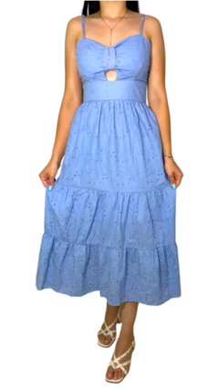 Vestido Midi Laise- Azul