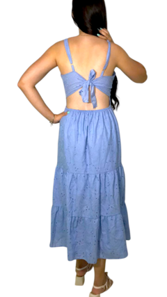 Vestido Midi Laise- Azul - comprar online