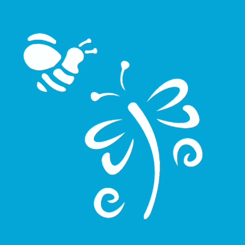 Stencil OPA 0362 - Libélula e Abelha - 10x10cm