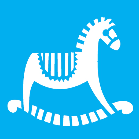 Stencil OPA 1711 - Infantil Cavalinho - 10x10cm