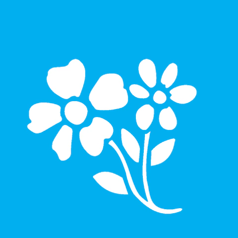 Stencil OPA 0131 - Flores I - 10x10cm