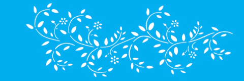 Stencil OPA 1353 - Galhos c/ Folhas - 10x30cm