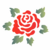 Stencil OPA 0999 - Flor Rosa - 14x14cm - comprar online