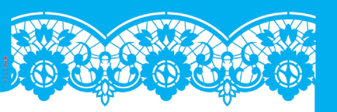 Stencil OPA 3708 - Renda Rechilieu Floral - 10x30cm - comprar online