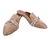 Mule Nude Laço Feminino Bico Fino Linha Gold