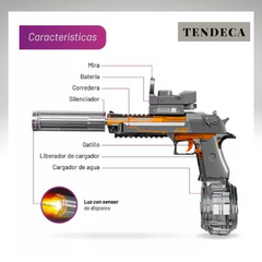 PISTOLA DE AGUA AUTOMATICA CON LUCES - comprar online