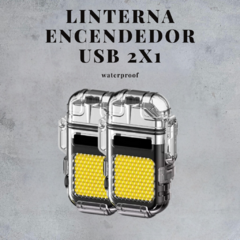 Linterna Encendedor usb Resistente Al Agua 2x1