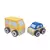 Coleção Carrinhos - Ônibus Escolar e Carrinho de Passeio Azul