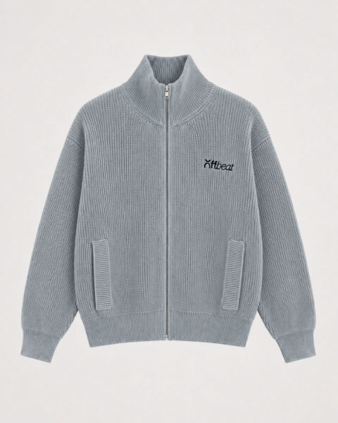 ZIP SWEATER - (Gris azulado)