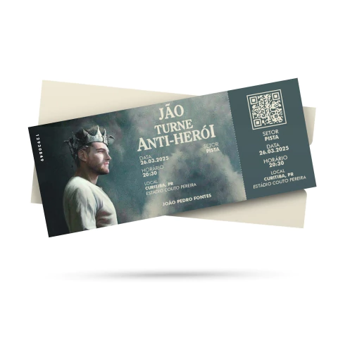 Bilhete Colecionável Jão - Turnê Anti-Heroi - comprar online