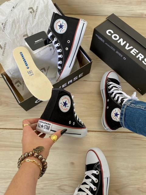 Tênis Converse Cano Alto preto/vermelho - comprar online