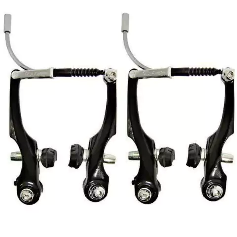 Freios Para Bicicleta V-brake Alumínio 919 Preto Fosco - Logan