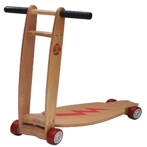 Patinete de quatro rodas WoodNete ideal para 2 a 4 anos