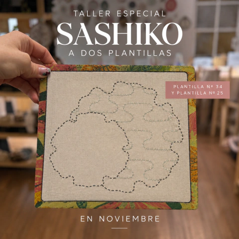 Taller intensivo sashiko - NOVIEMBRE - usamos dos plantillas