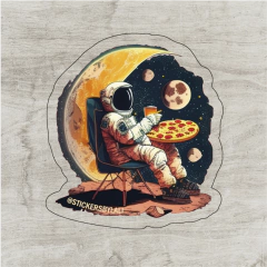 astronauta comiendo pizza en la luna - comprar online
