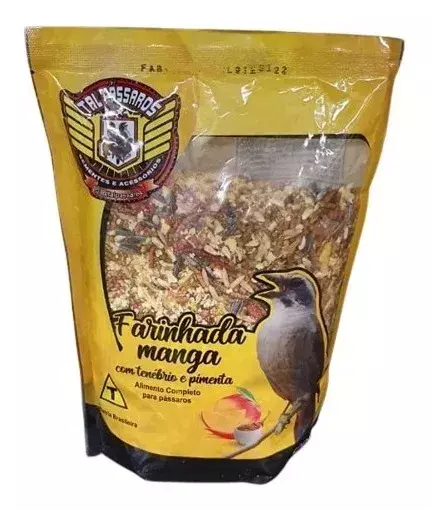 FARINHADA MANGA C/ TENEBRIO E PIMENTA TAL PASSAROS 500G