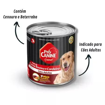 PRO CANINE PATE CORDEIRO ADULTO 280G