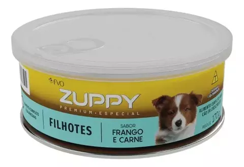 PATE ZUPPY FILHOTE CARNE E FRANGO 170G