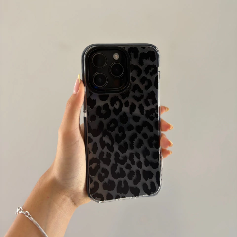 FUNDA ANIMAL PRINT NEGRO TRANSPARENTE - comprar online