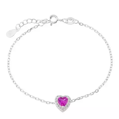 Pulseira coração pink