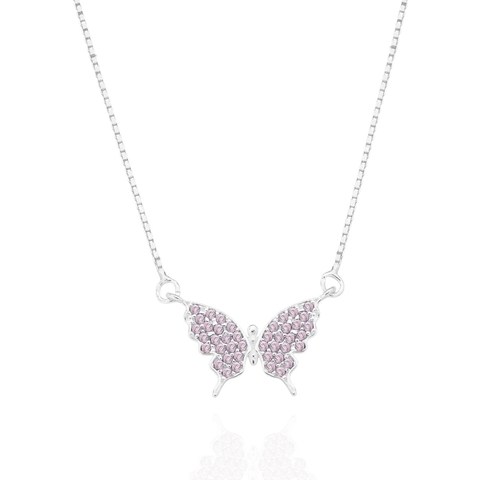 Colar butterfly cravejado