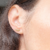 Brinco mini Ear Cuff de folhas - aço inox dourado