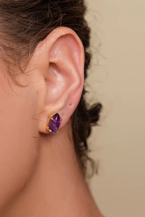 Brinco Botão Navete - comprar online