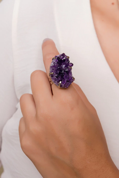 Anel Drusa de Ametista - comprar online
