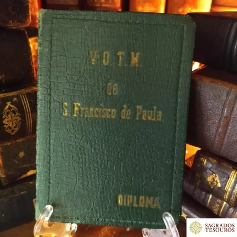 Certificado de admissão à Venerável Ordem Terceira Dos Mínimos de São Francisco De Paula