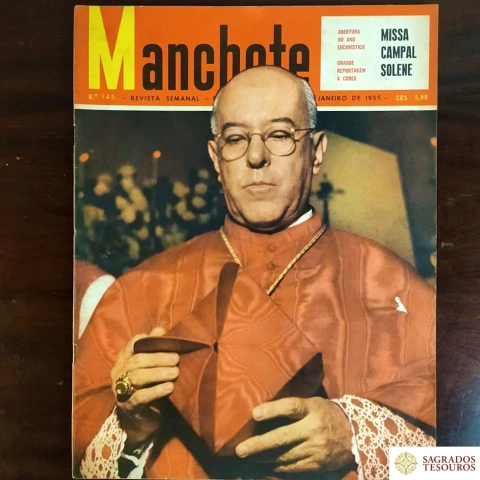 Manchete nº 145 com a capa do XXXVI Congresso Eucarístico Internacional, realizado em 1955 - comprar online