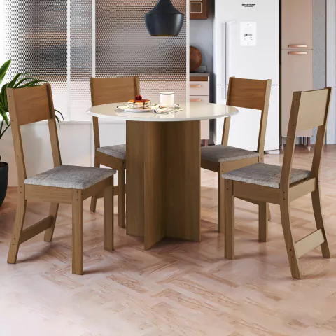 Mesa de jantar Alice 4 cadeiras