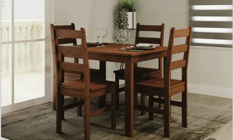 Mesa de jantar Bella de madeira 1.00m
