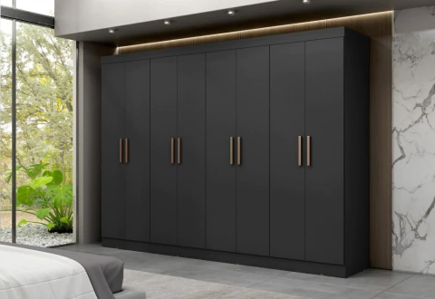 Guarda Roupa Paris Casal 8 Portas 4 Gavetas 100% MDF - comprar online