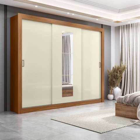 Guarda Roupa City Com Espelho (Menor)