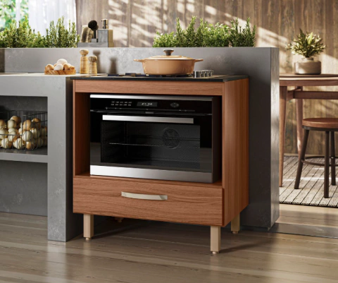 Balcão Cooktop 80cm P/ 4 e 5 Bocas com 1 Gaveta - comprar online