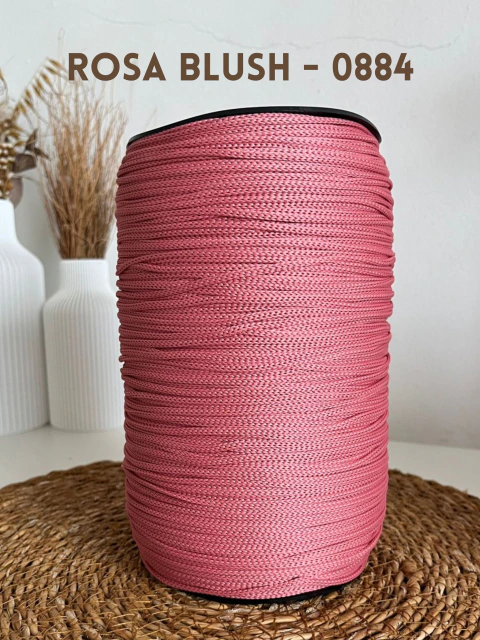 Fio de Poliéster 4mm - TZ Têxtil - 0884 - Rosa Blush