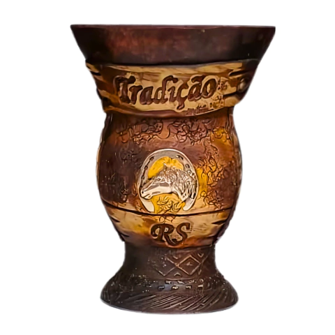 Cuia de Chimarrão em Porongo Acabamento Epóxi Tradição Sortida